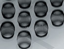 Figure 2. This is an oblique image of a BGA assembled with nickel gold pad finish exhibiting voiding